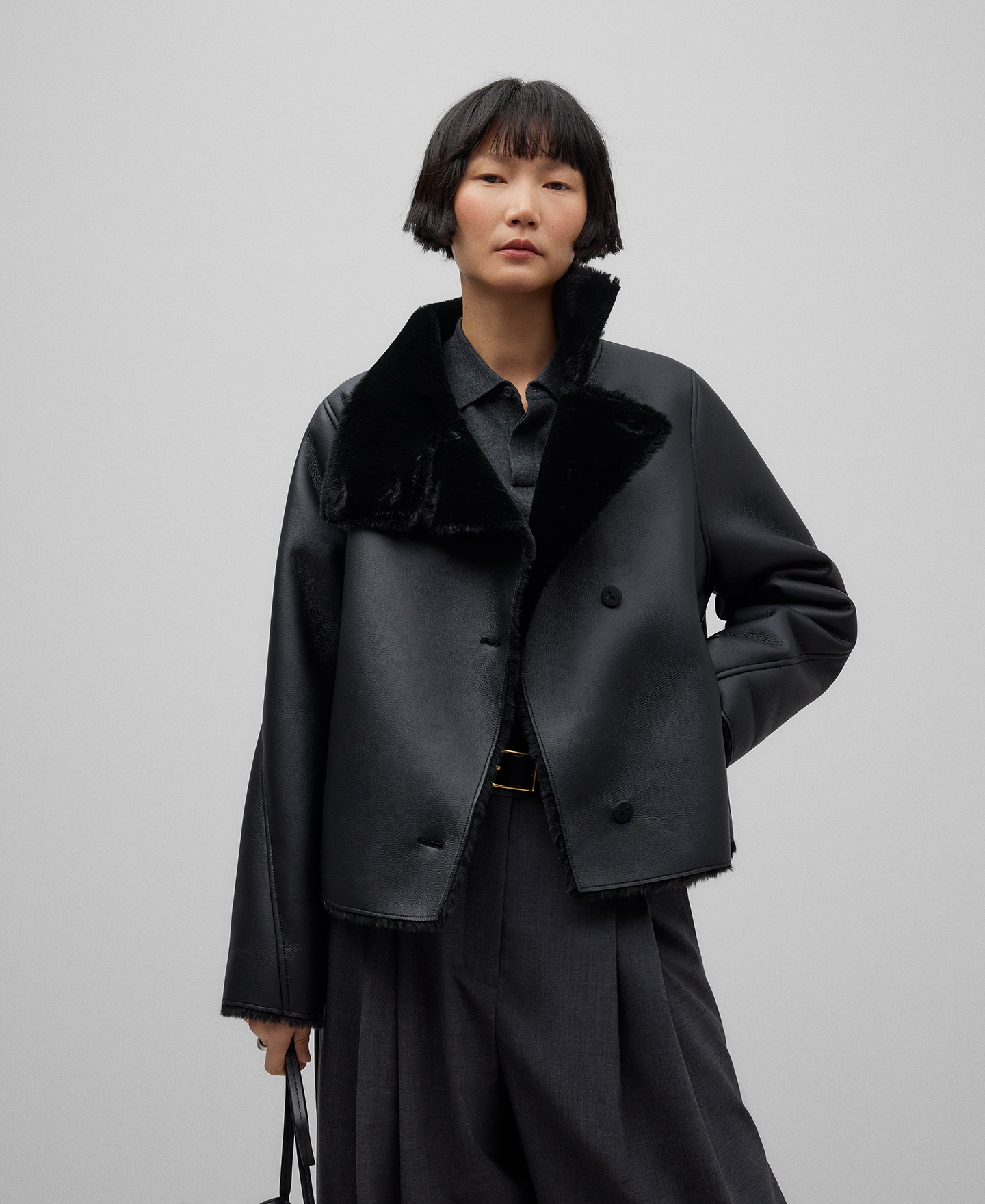 Abrigo corto Piel No Piel mujer image number 0