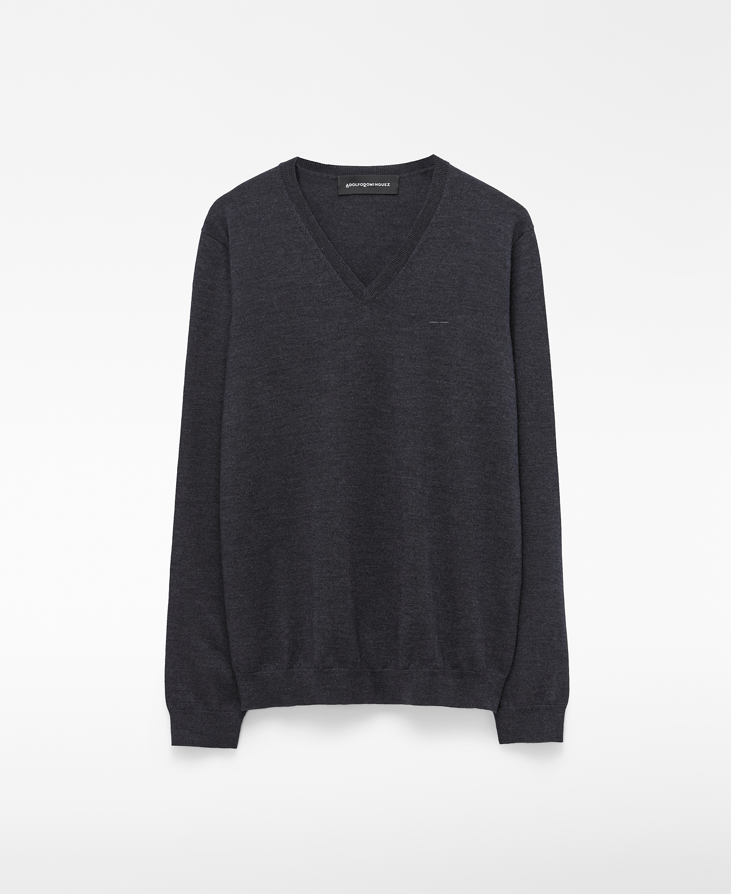 Jersey cuello pico lana merino image number 0