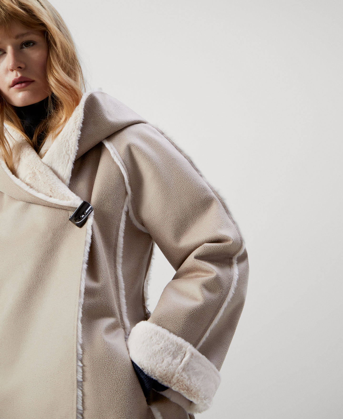 Fluid coat with hood image number 3