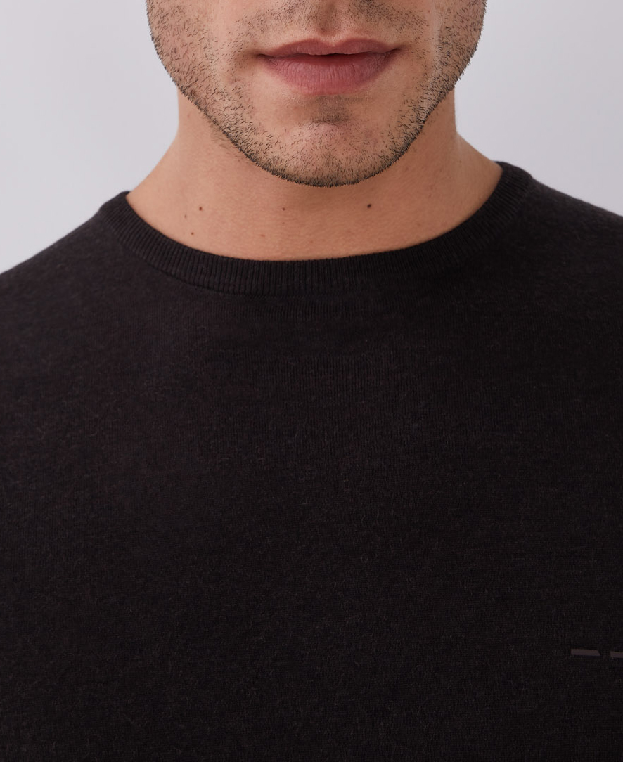 Merino crew collar sweater image number 1