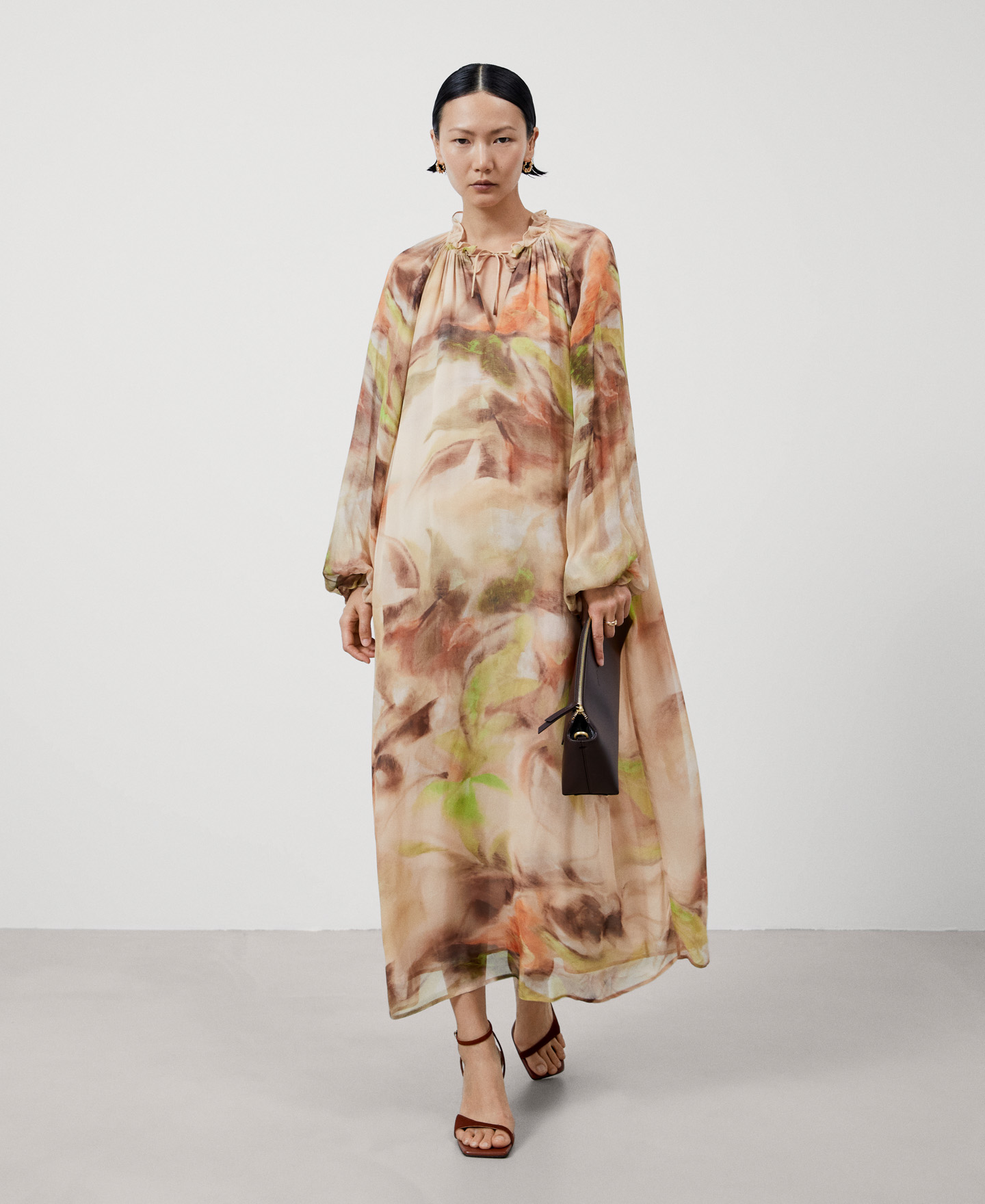 Print midi dress image number 1