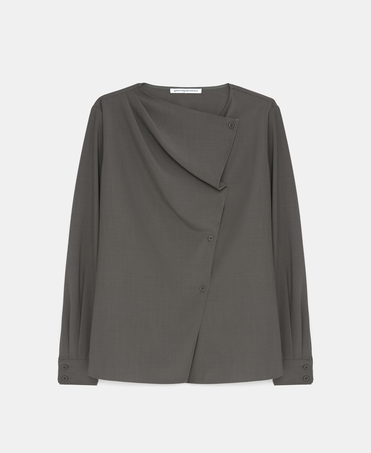 Diagonal placket shirt image number 4