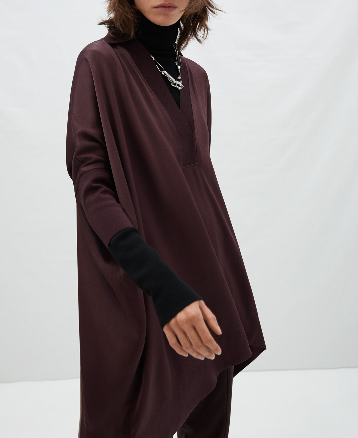 Oversized viscose blouse image number 0