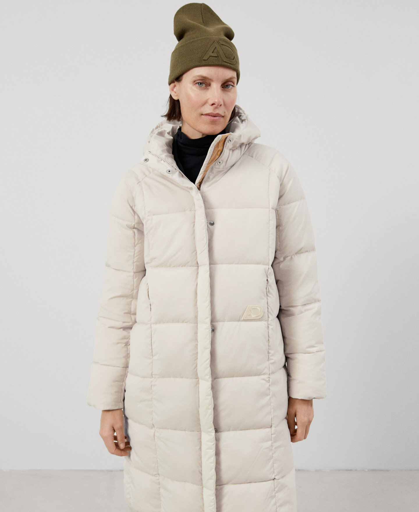 Recycled nylon padded long coat image number 0