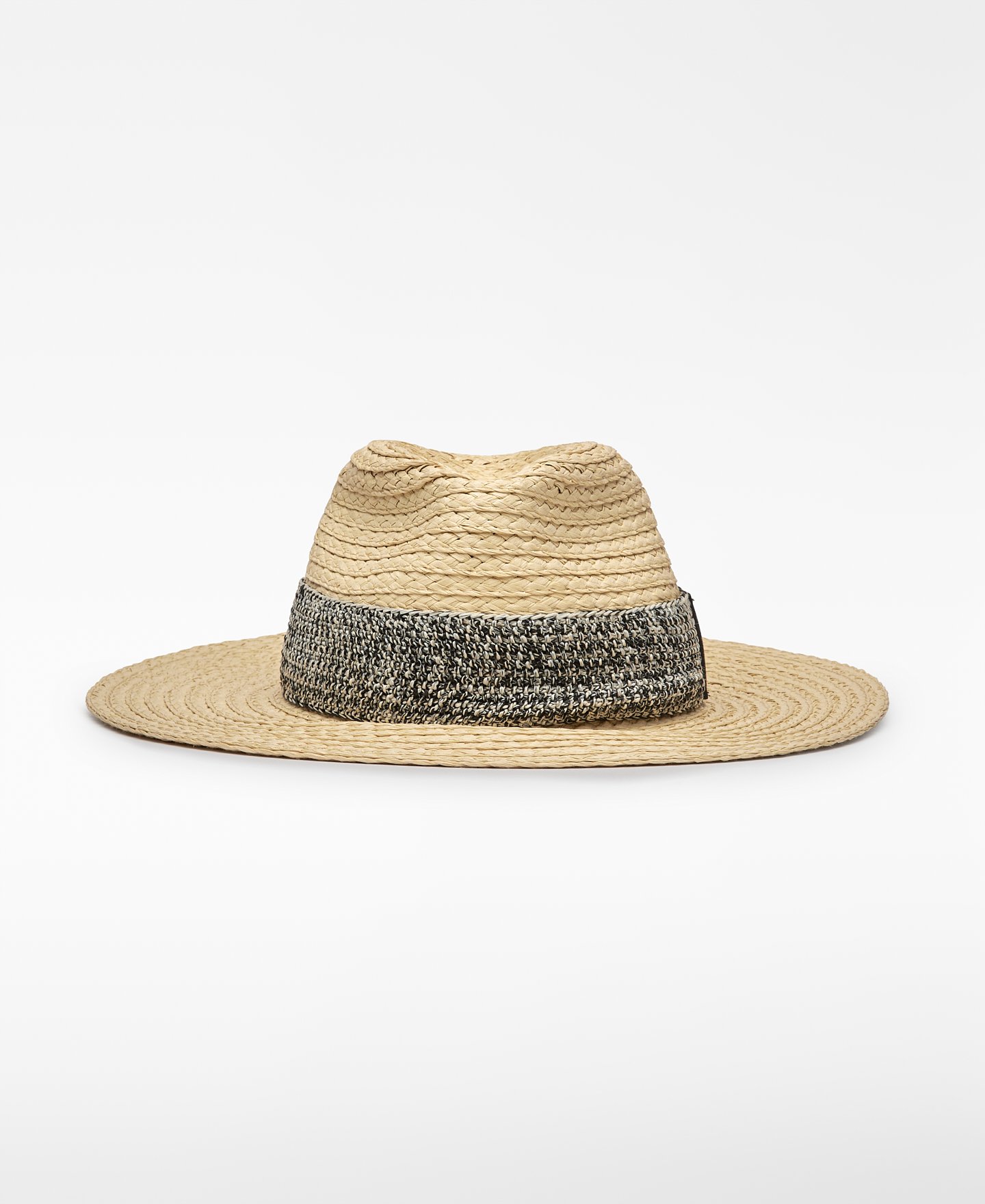 Two-tone raffia texture hat image number 0