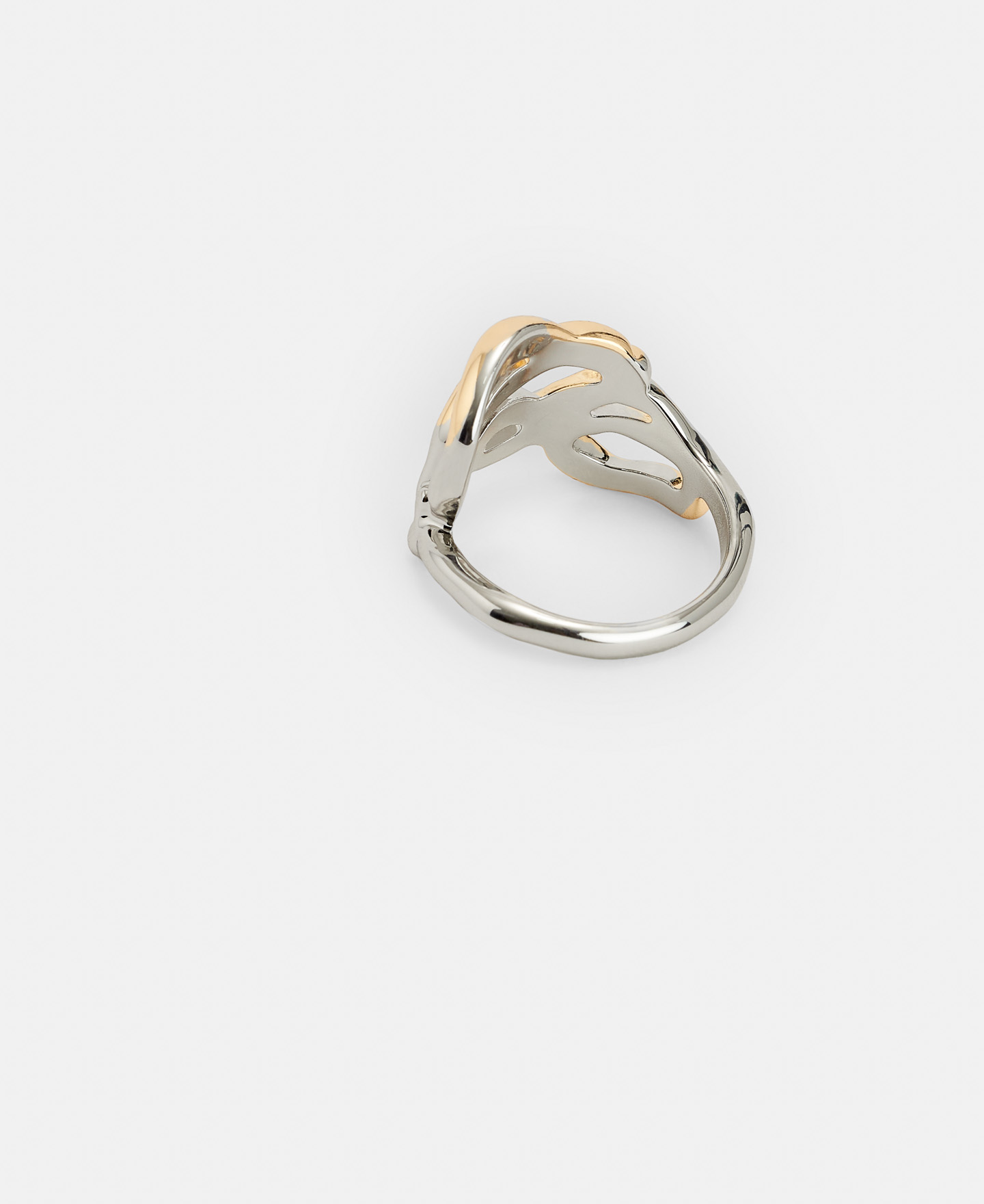 Anillo silueta hoja en zinc image number 1