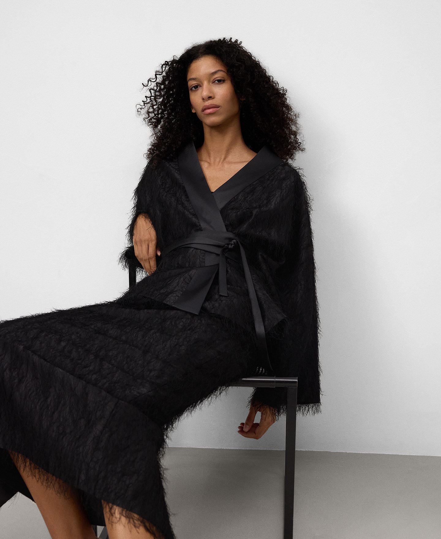 Veste kimono à franges pour femme image number 3