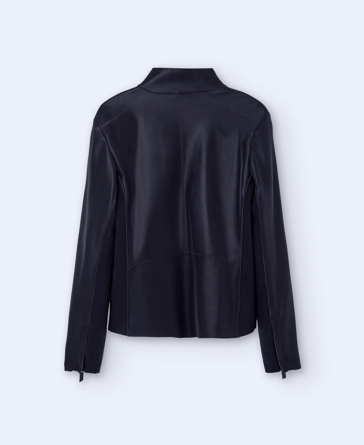 Chaqueta biker en textura piel image number 5