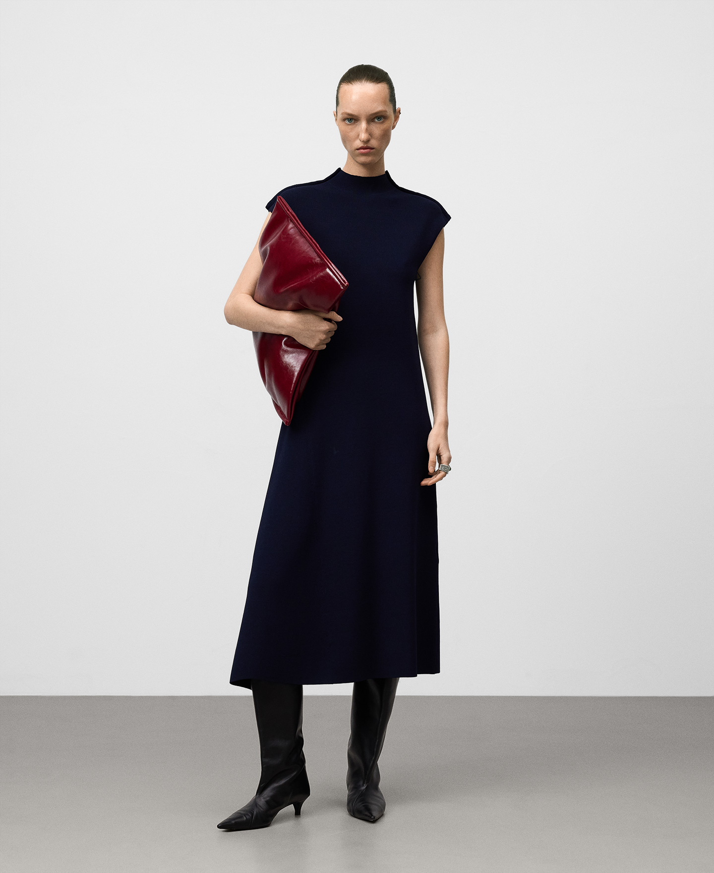 Perkins collar knit dress woman image number 1