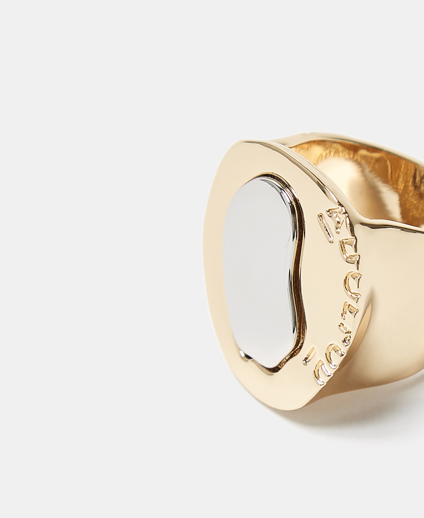 Anillo orgánico metal bicolor image number 1