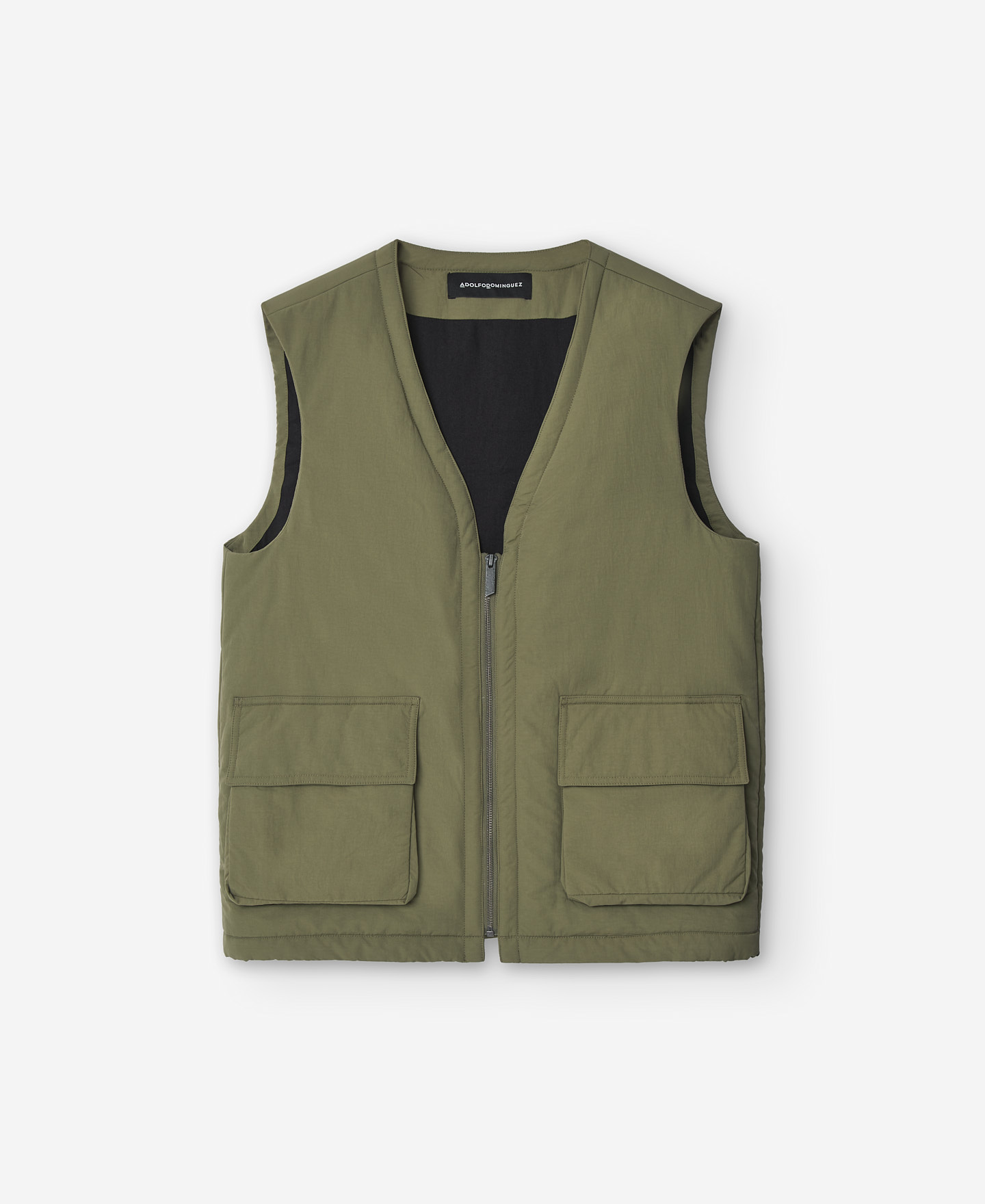 Padded khaki waistcoat image number 4