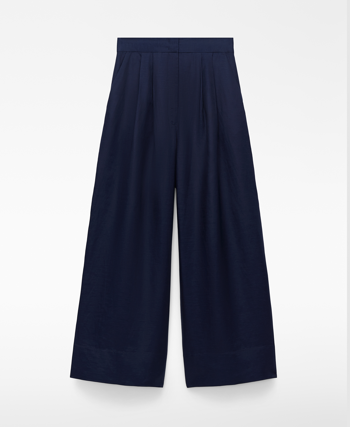 Double-pleat wide-leg trousers image number 4