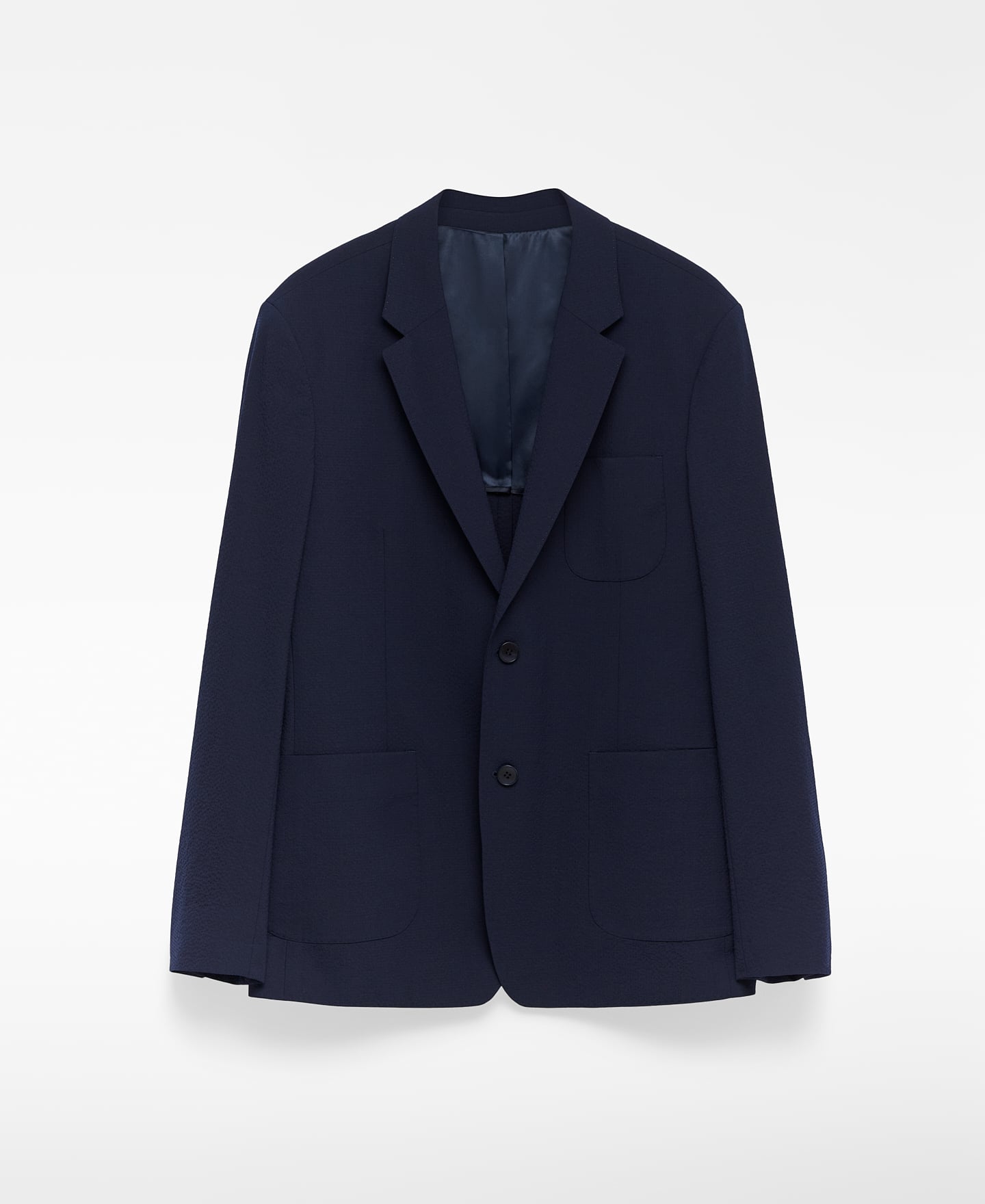 Seersucker tailored blazer image number 4