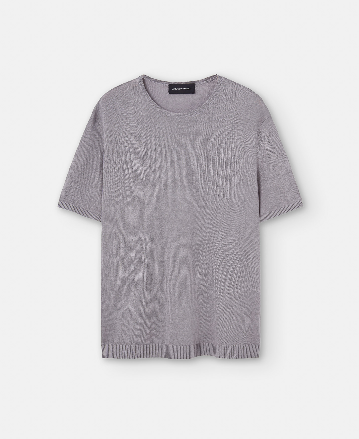 Linen knitted crew neck t-shirt image number 4
