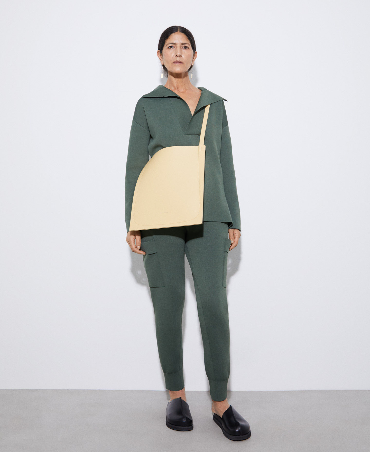 Nylon and viscose jersey knitted sweater image number 1