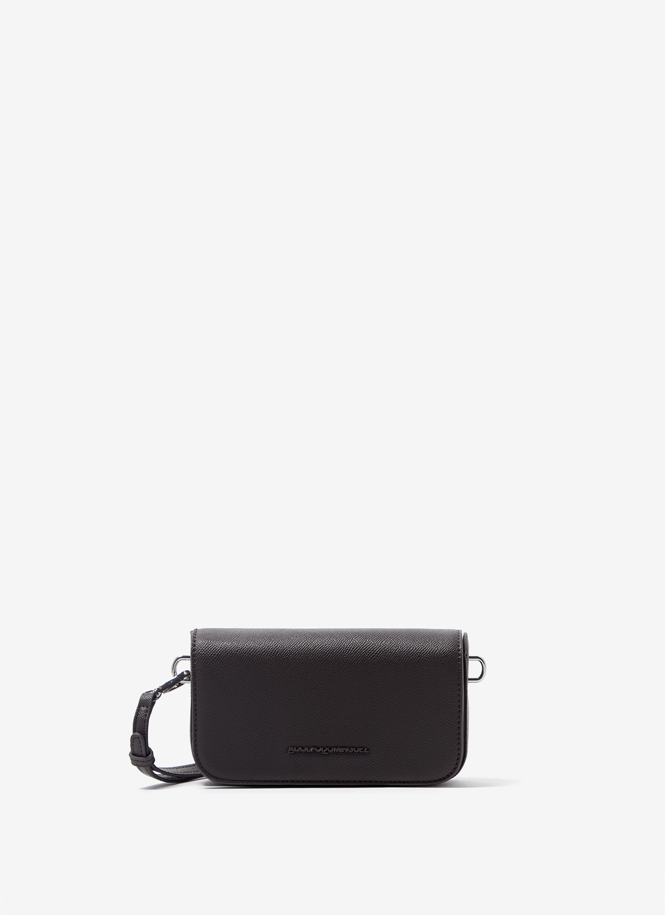 Faux saffiano crossbody bag image number 0