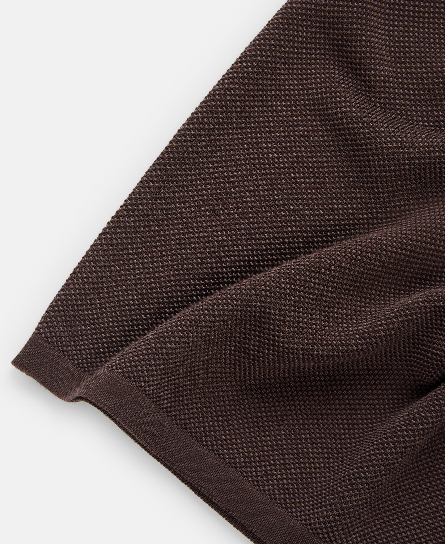 Polo cuello camisero piqué marrón image number 6