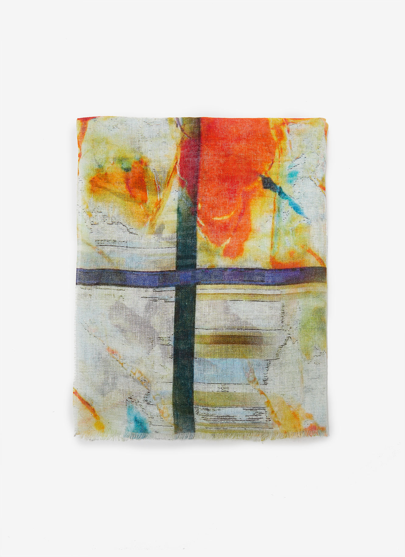 Modal and linen flowered foulard image number 0