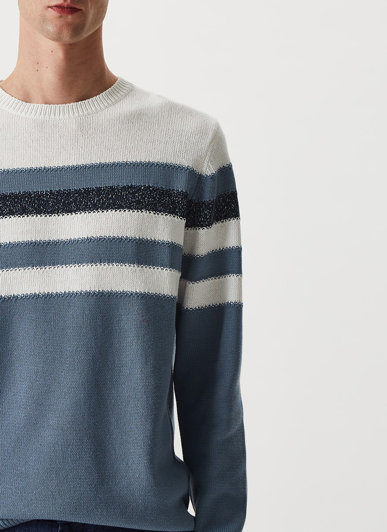 Striped jumper with crew neck image number 1
