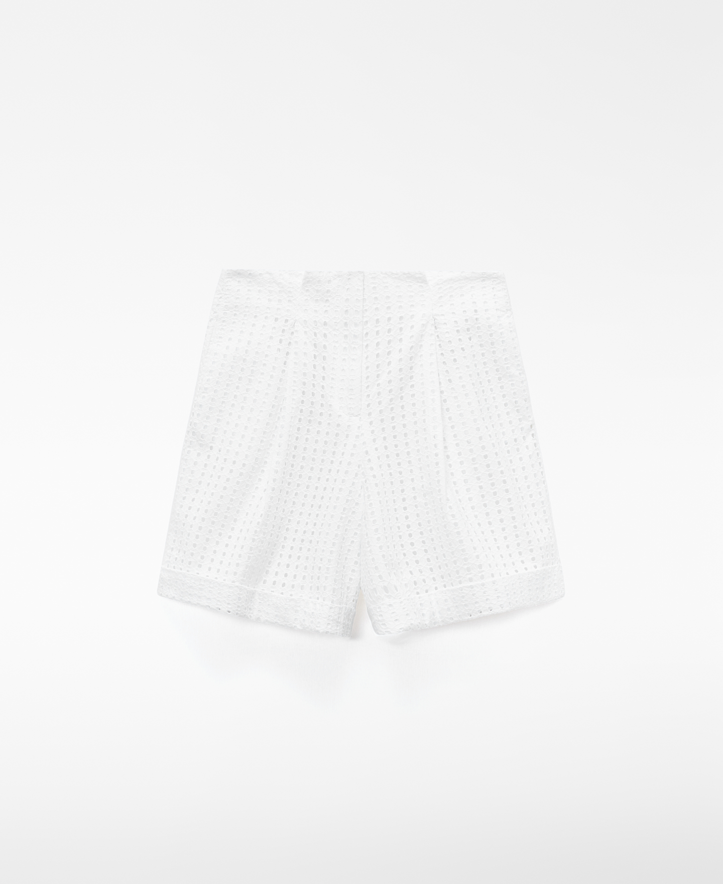 Poplin bermuda with English embroidery image number 4