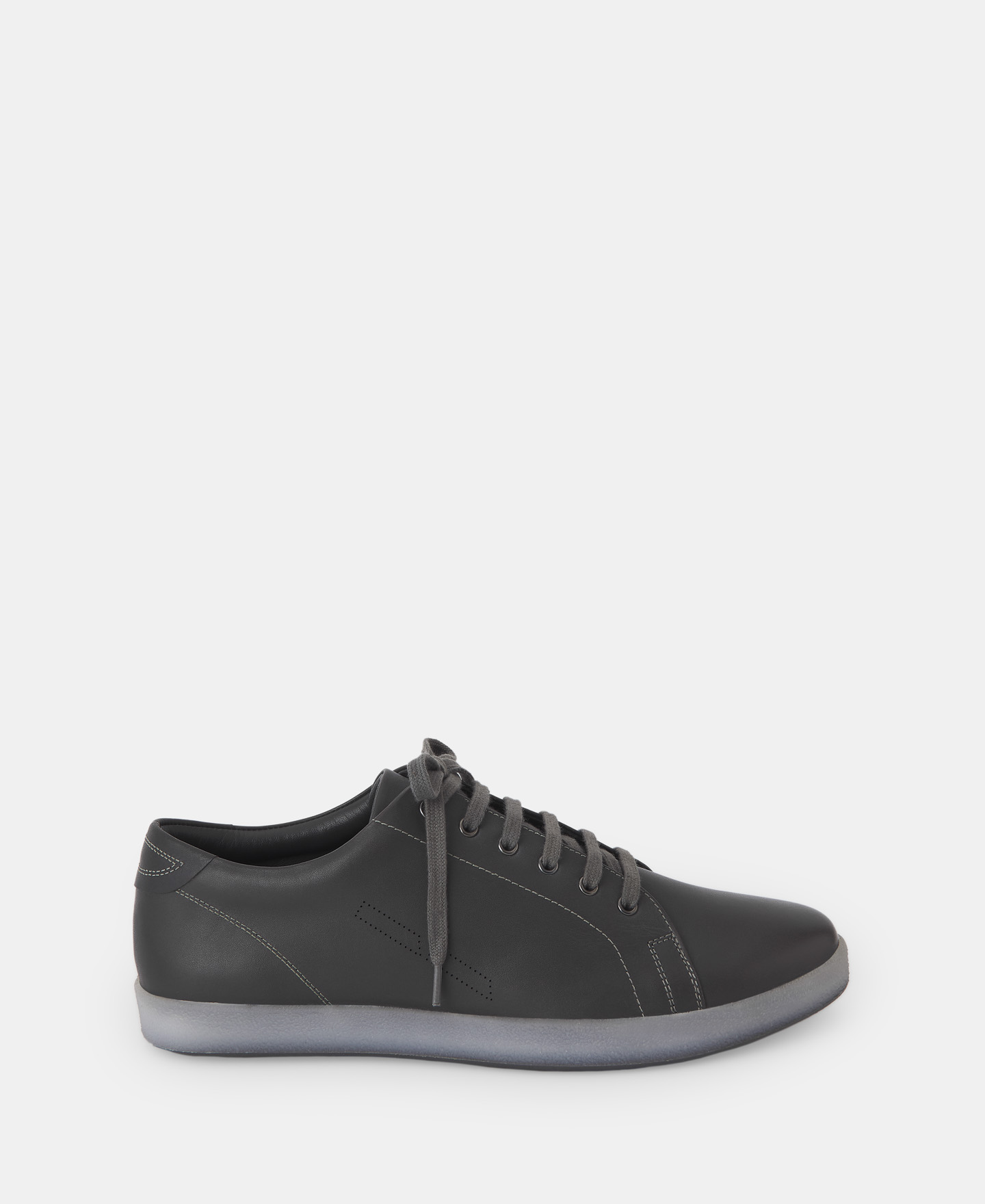 White basic leather sneaker image number 0