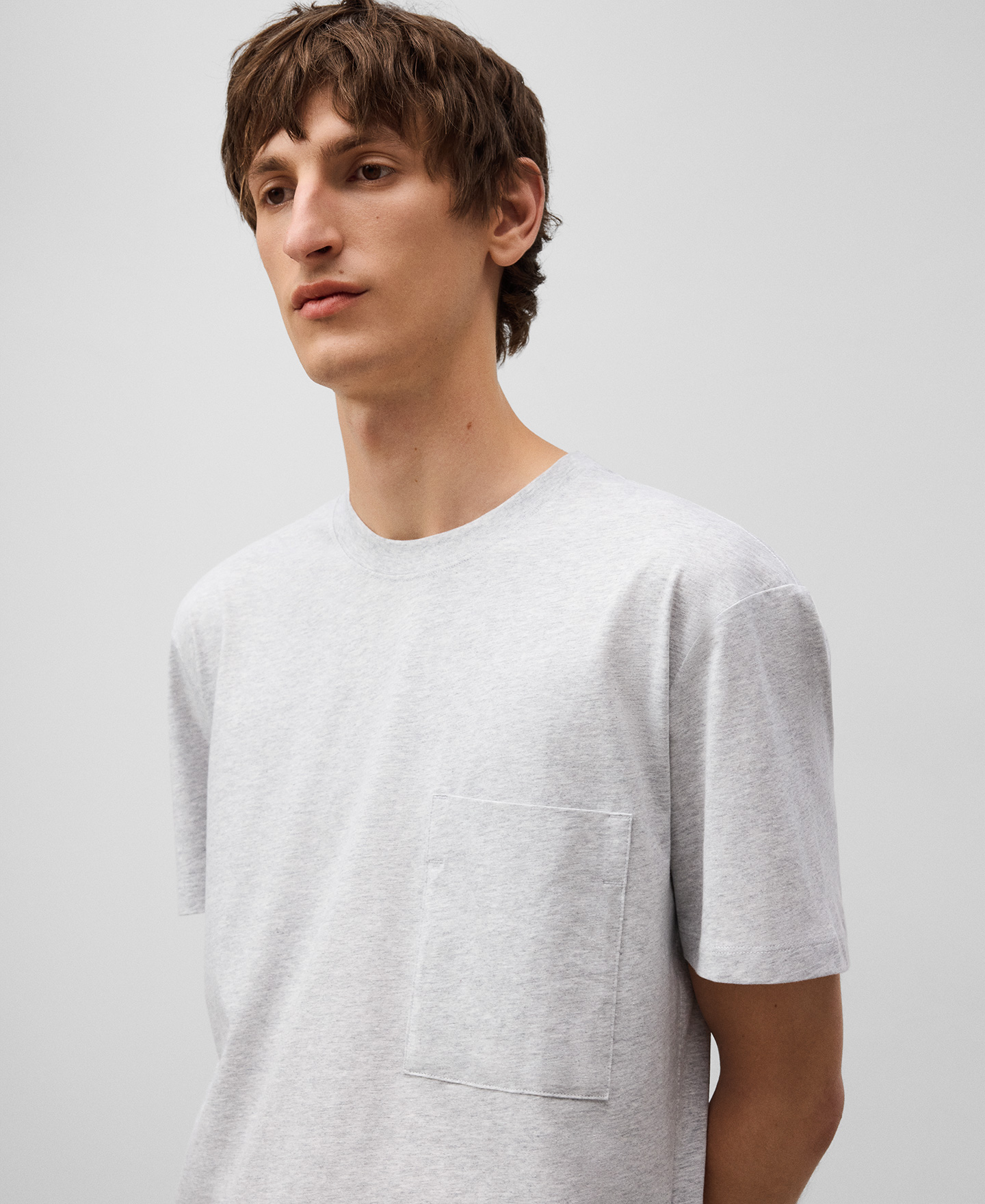 Cotton T-shirt with pocket man image number 3