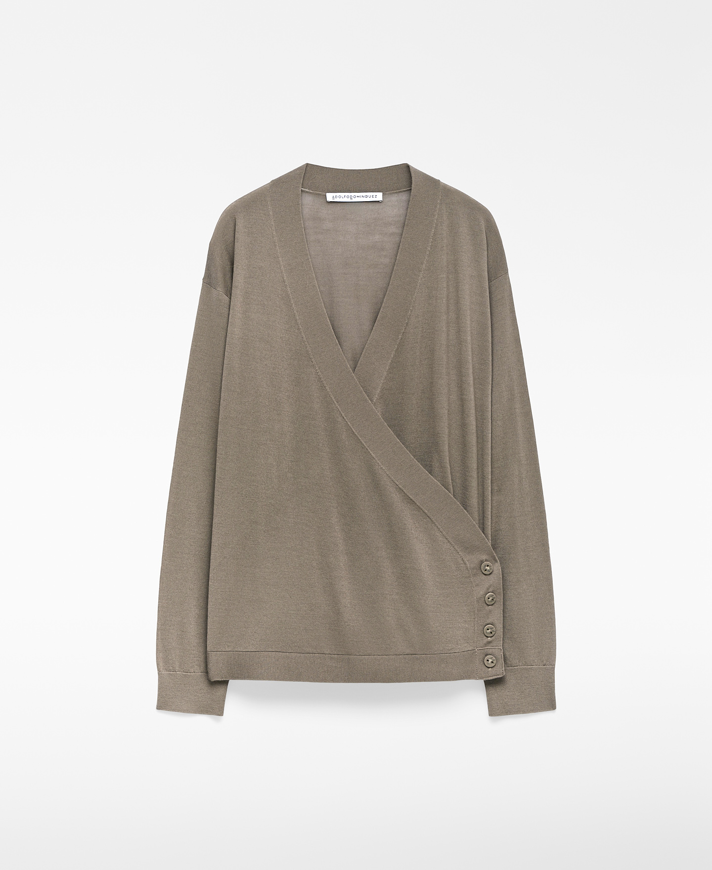 Merino wool wrap cardigan image number 4