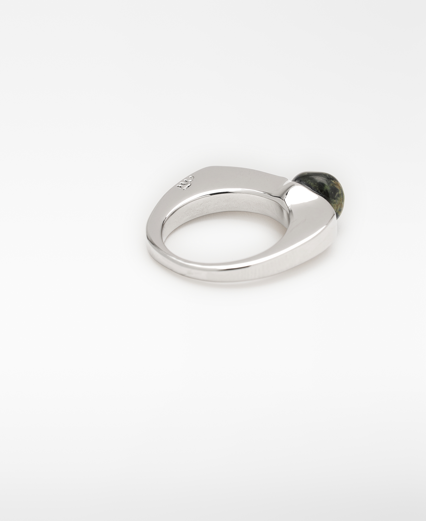 Metal ring with stone detail image number 2