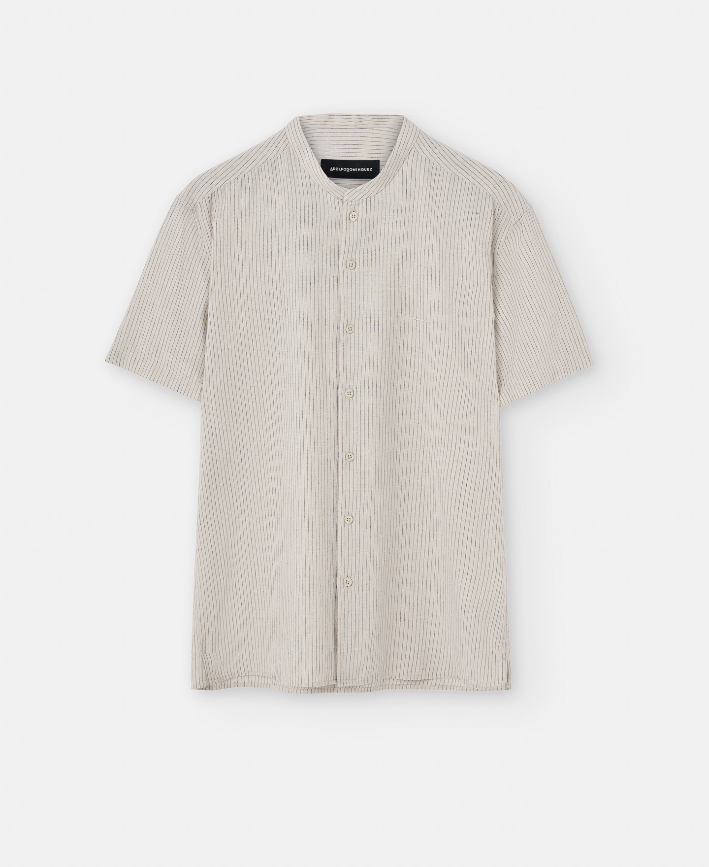 Short sleeve linen and cotton shirt image number 4