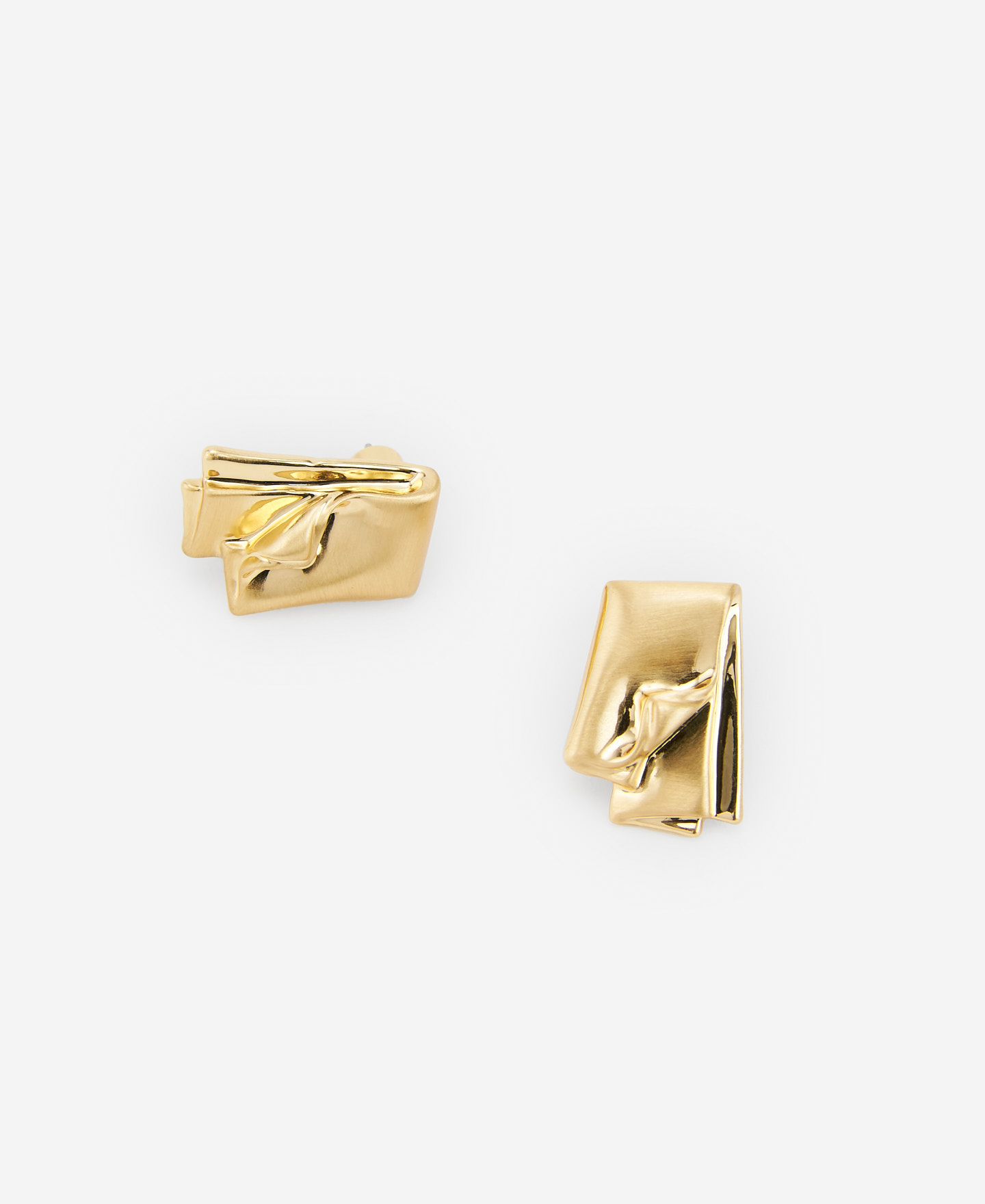 Pendientes motivo pliegues dorads image number 2