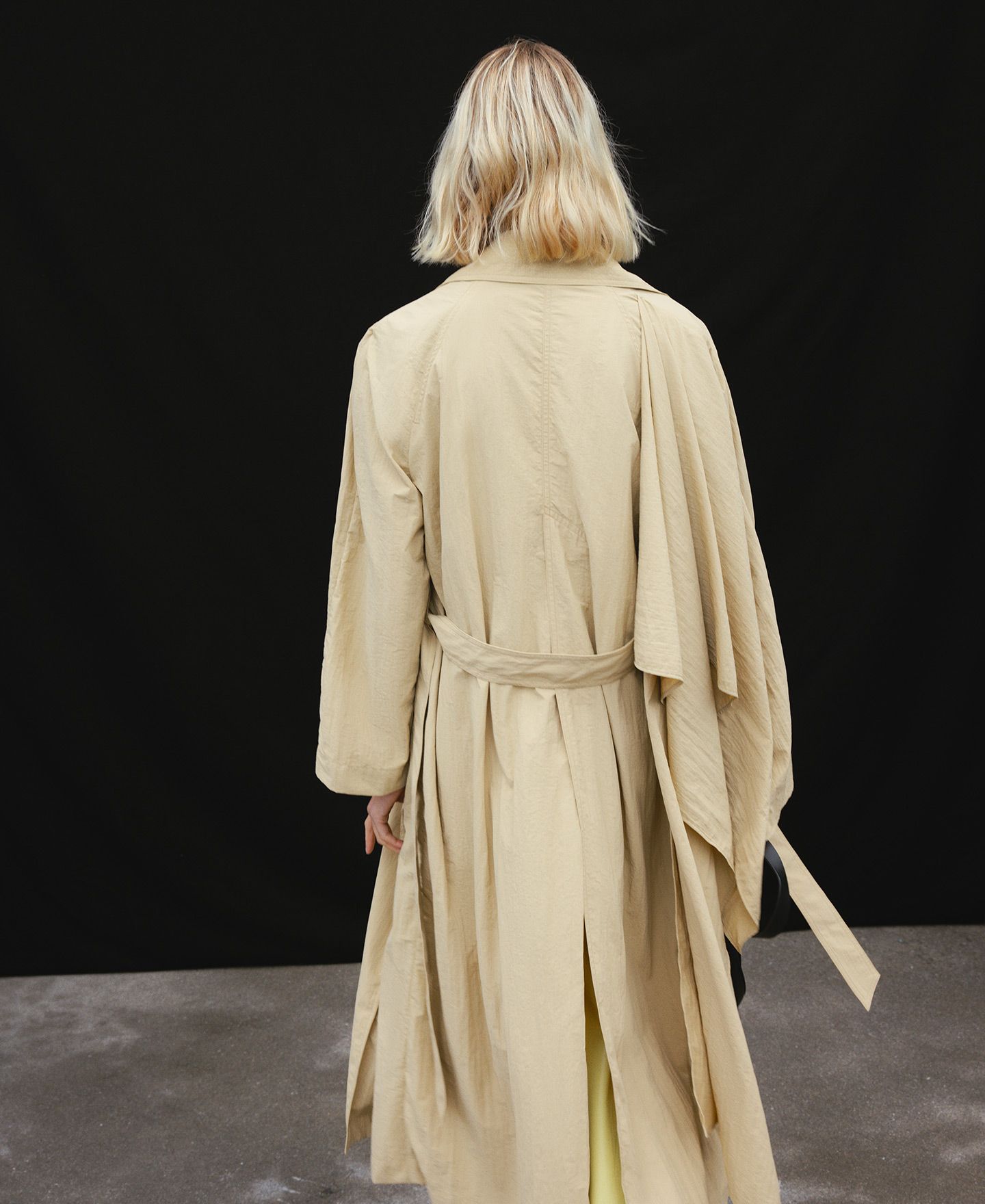 Nylon shawl piece trench coat woman image number 2