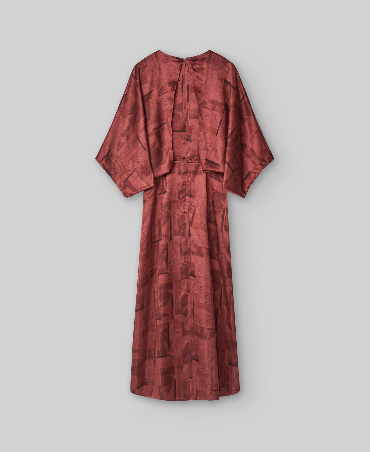 Long printed dress woman image number 5