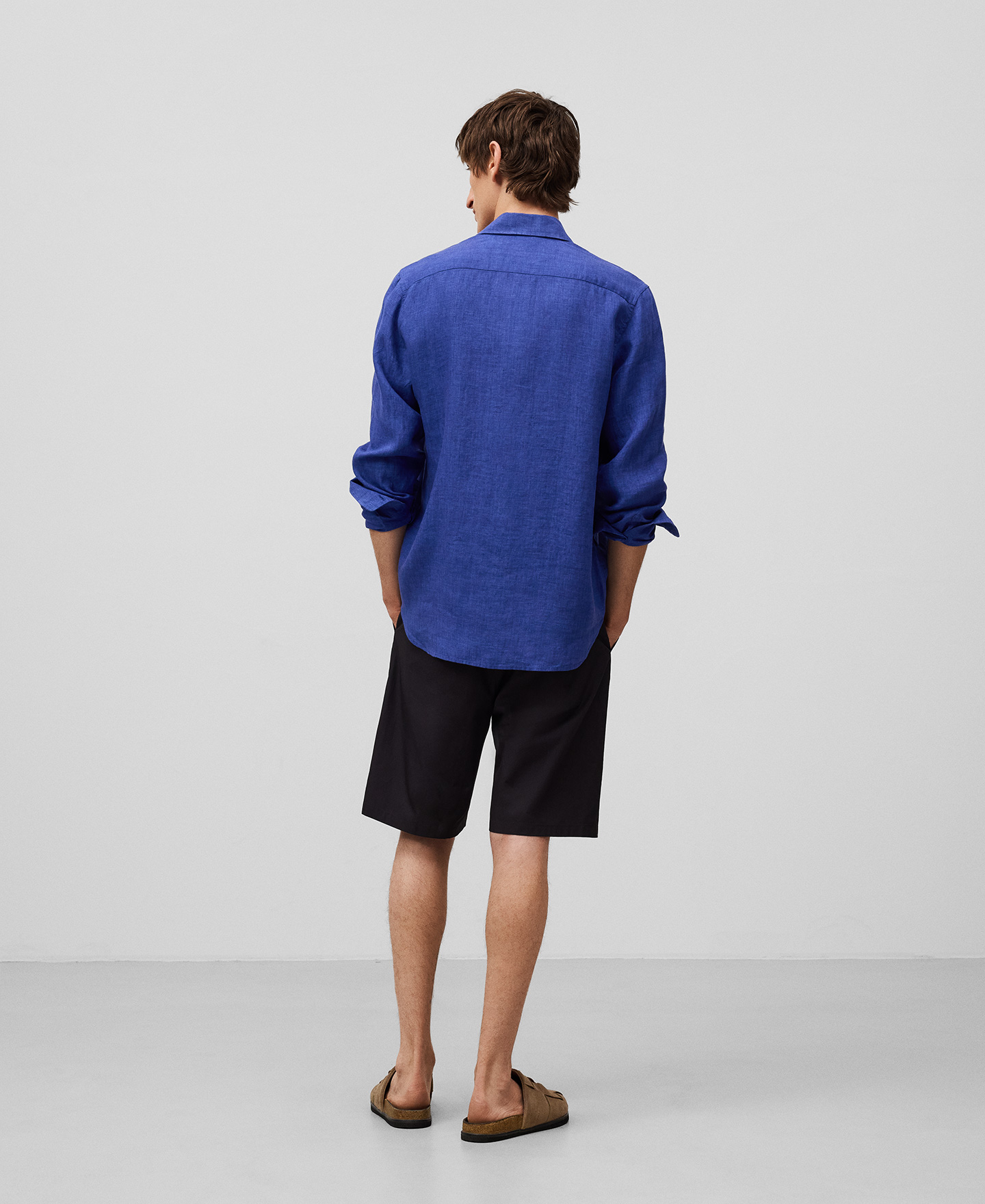 Bermudas em popeline de algodão para homem image number 2