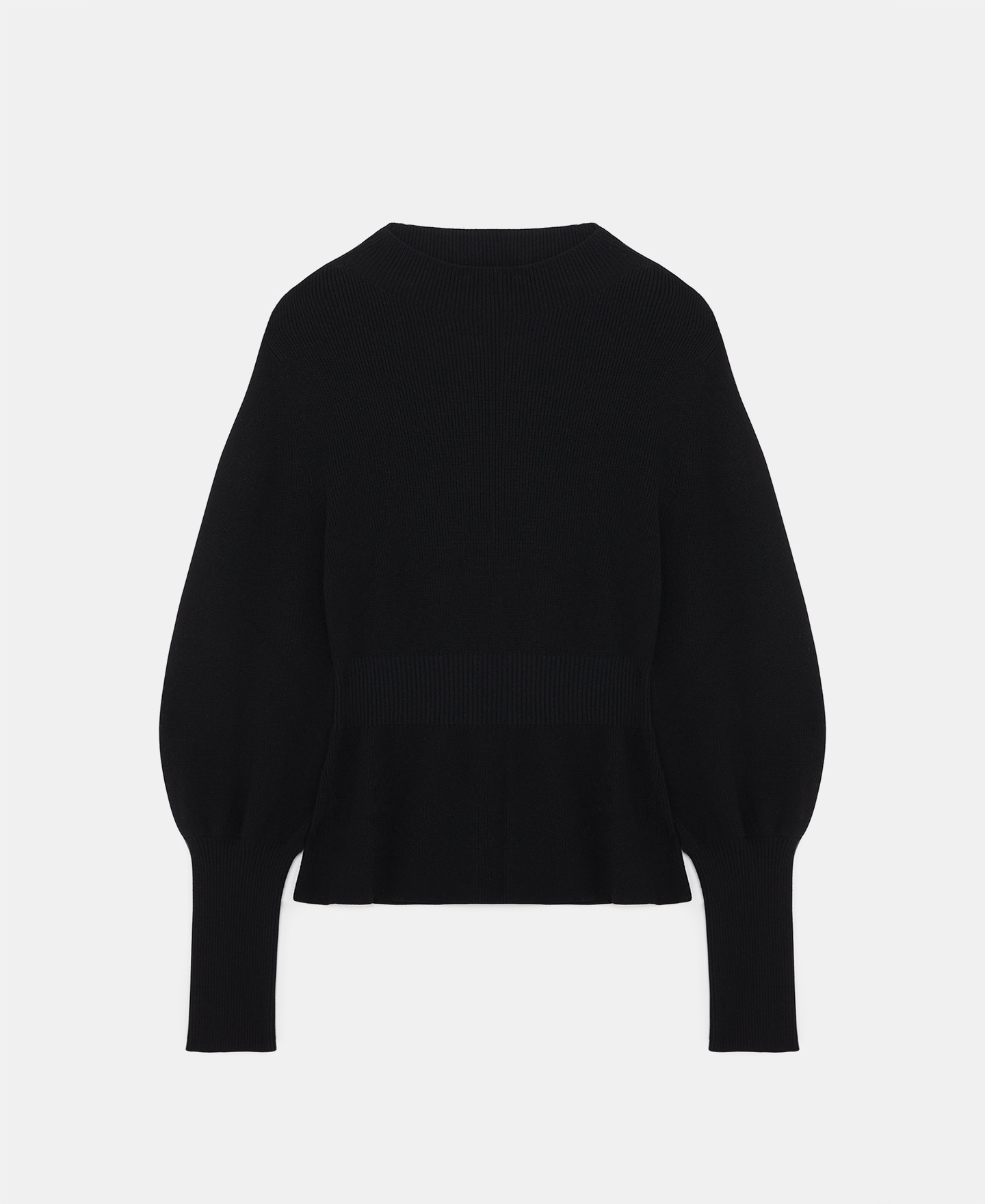 English knitted puffed sleeve sweater image number 4