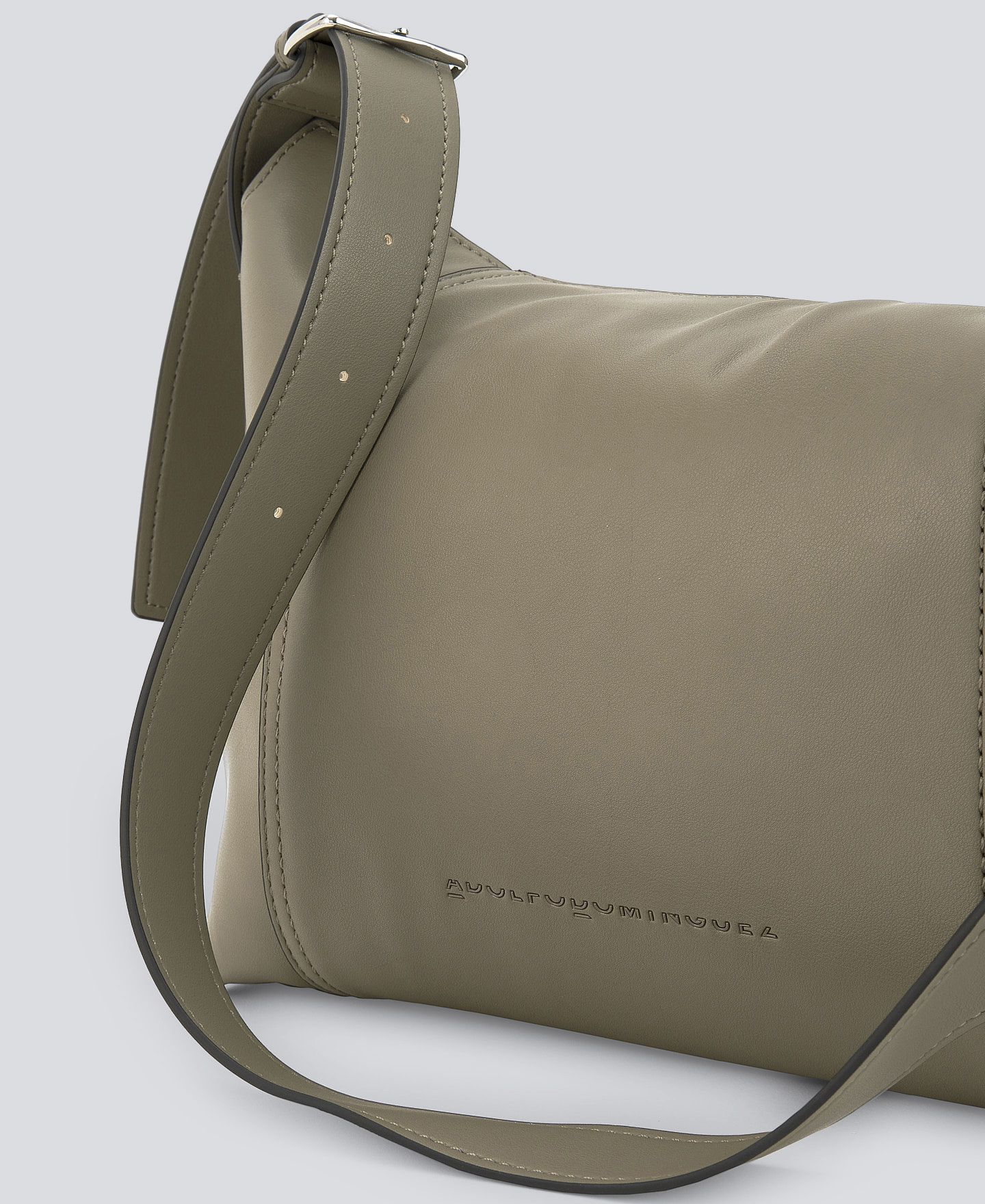 Large leather-non-leather crossbody image number 2