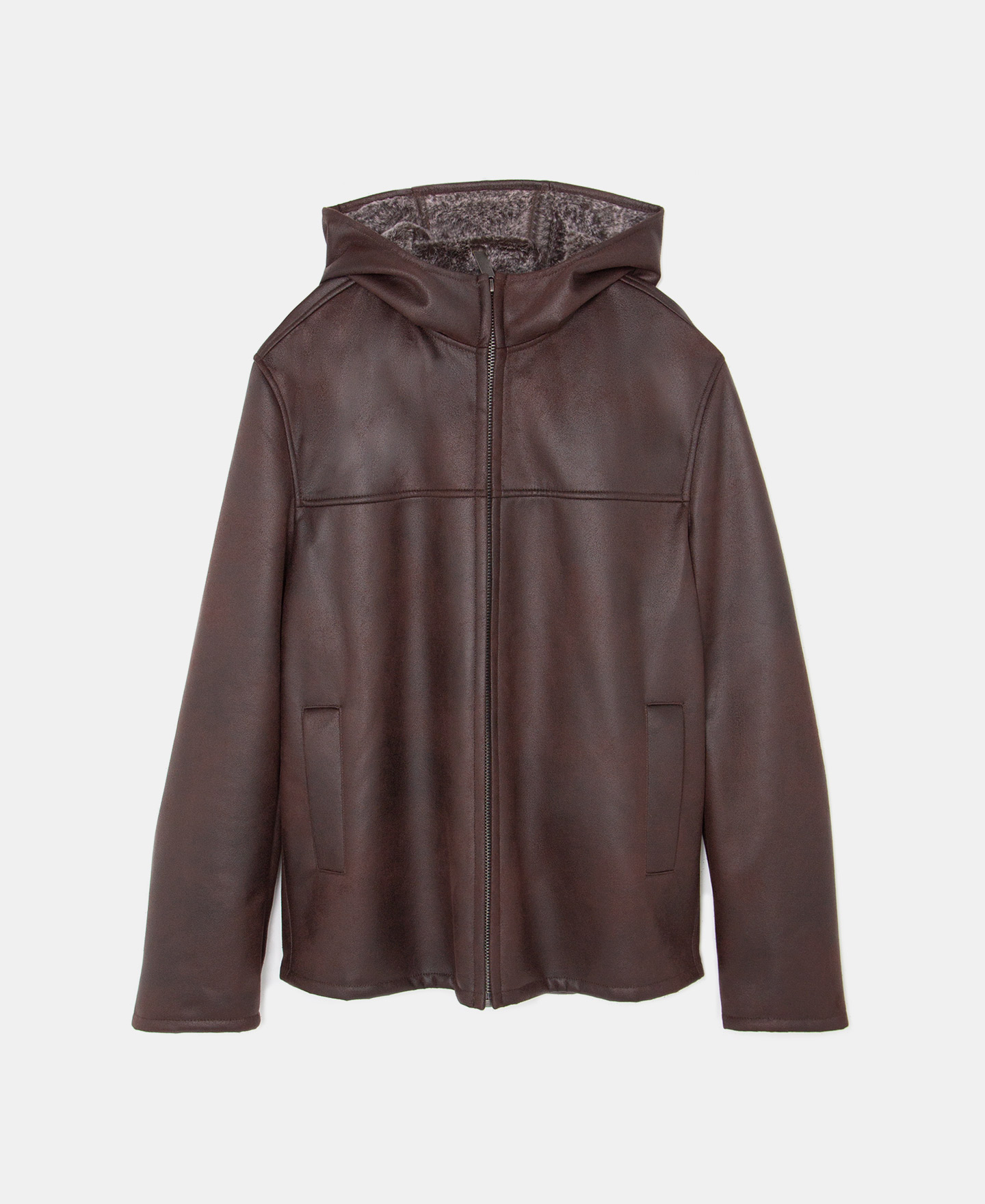 Faux suede aviator coat image number 4