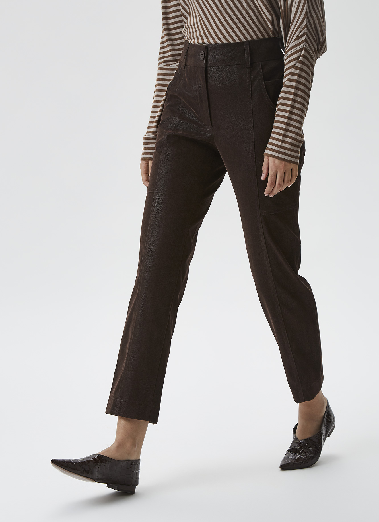 Leather effect trousers image number 0