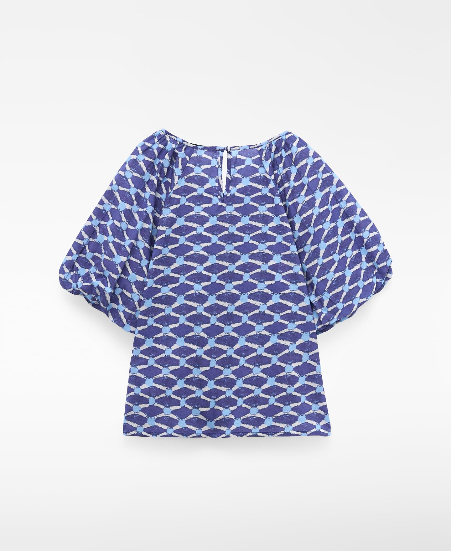 Printed blouse with ruched front image number 5