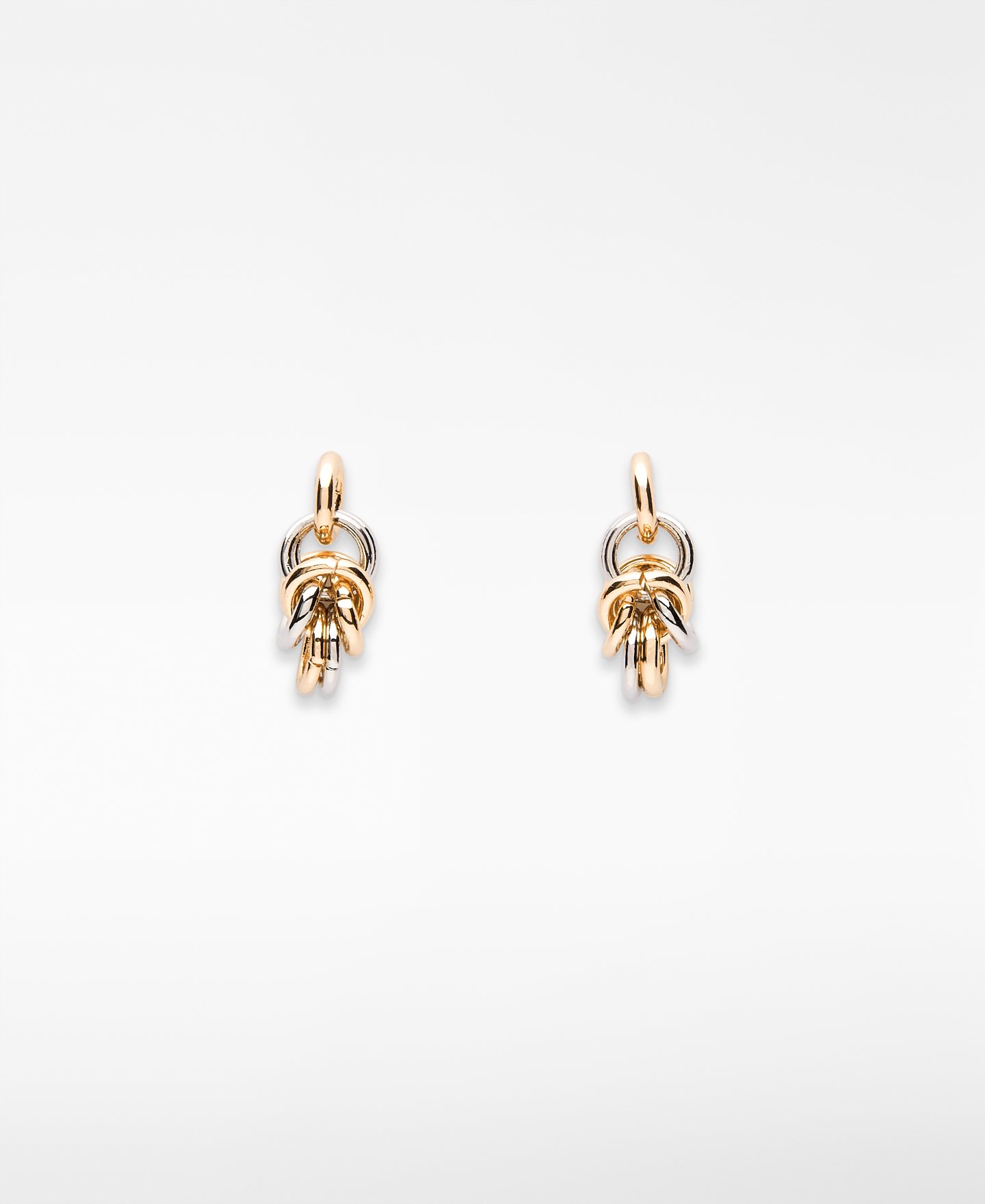 Metal link earrings woman image number 0