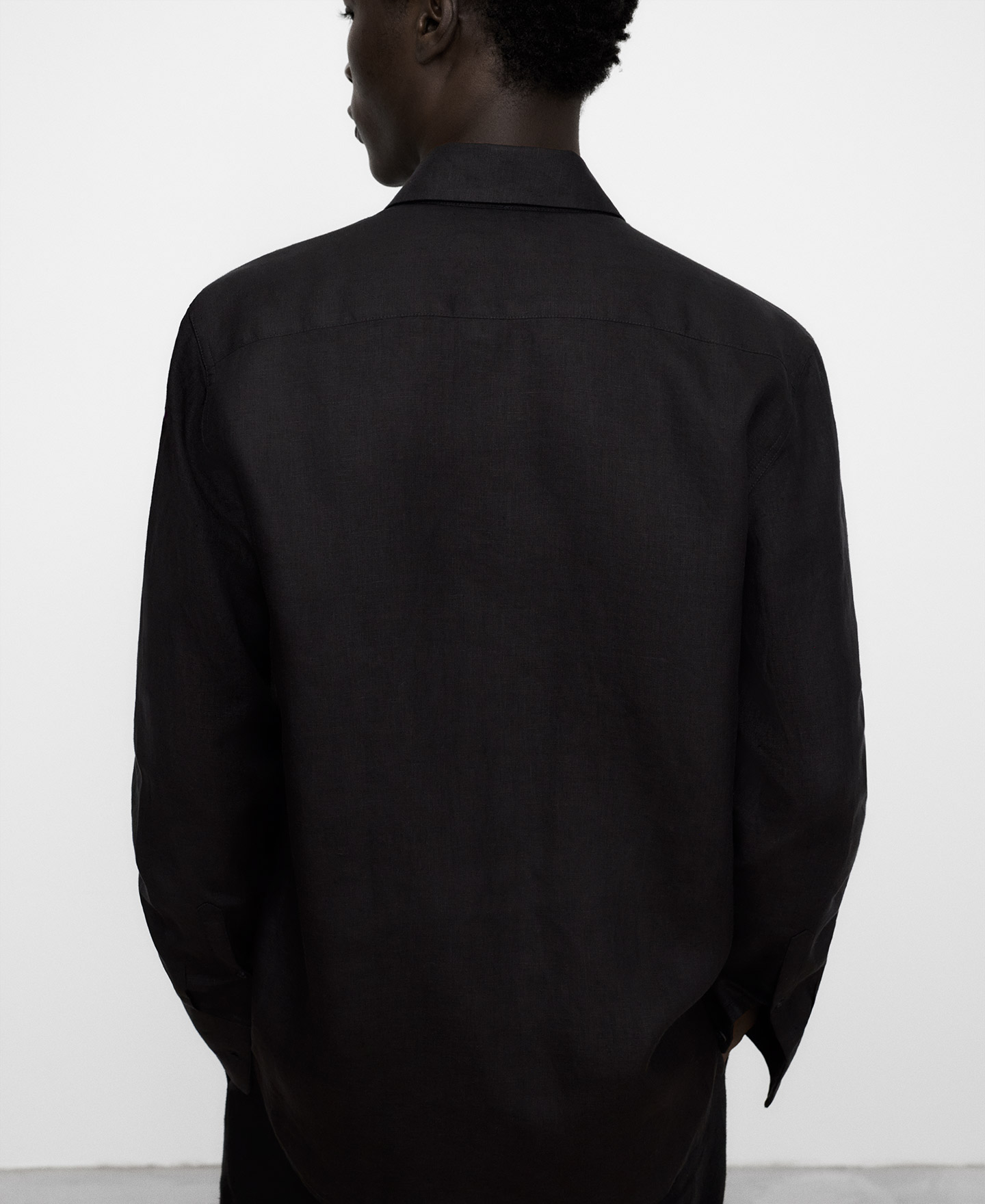 Linen regular fit spread collar shirt image number 2