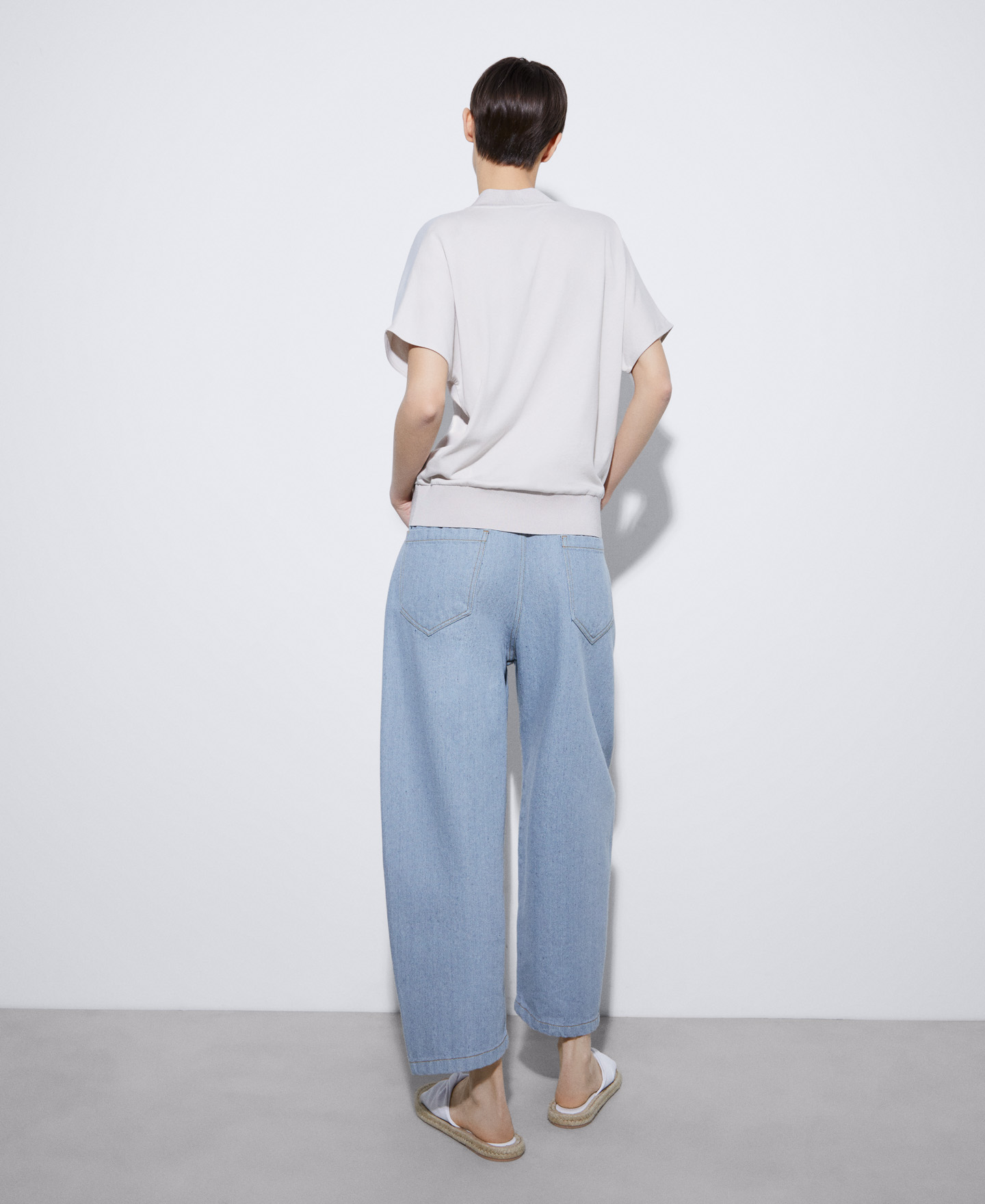 Elasticated waistband viscose T-shirt image number 2