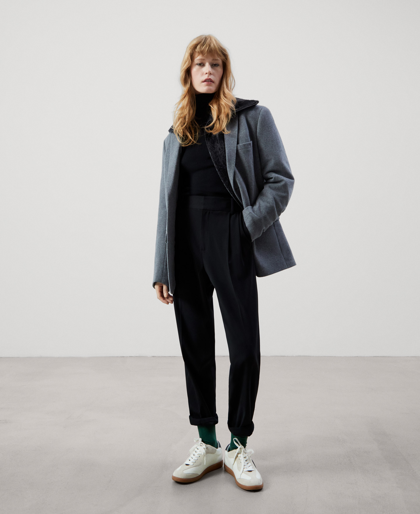 Nylon funnel collar jacket image number 1