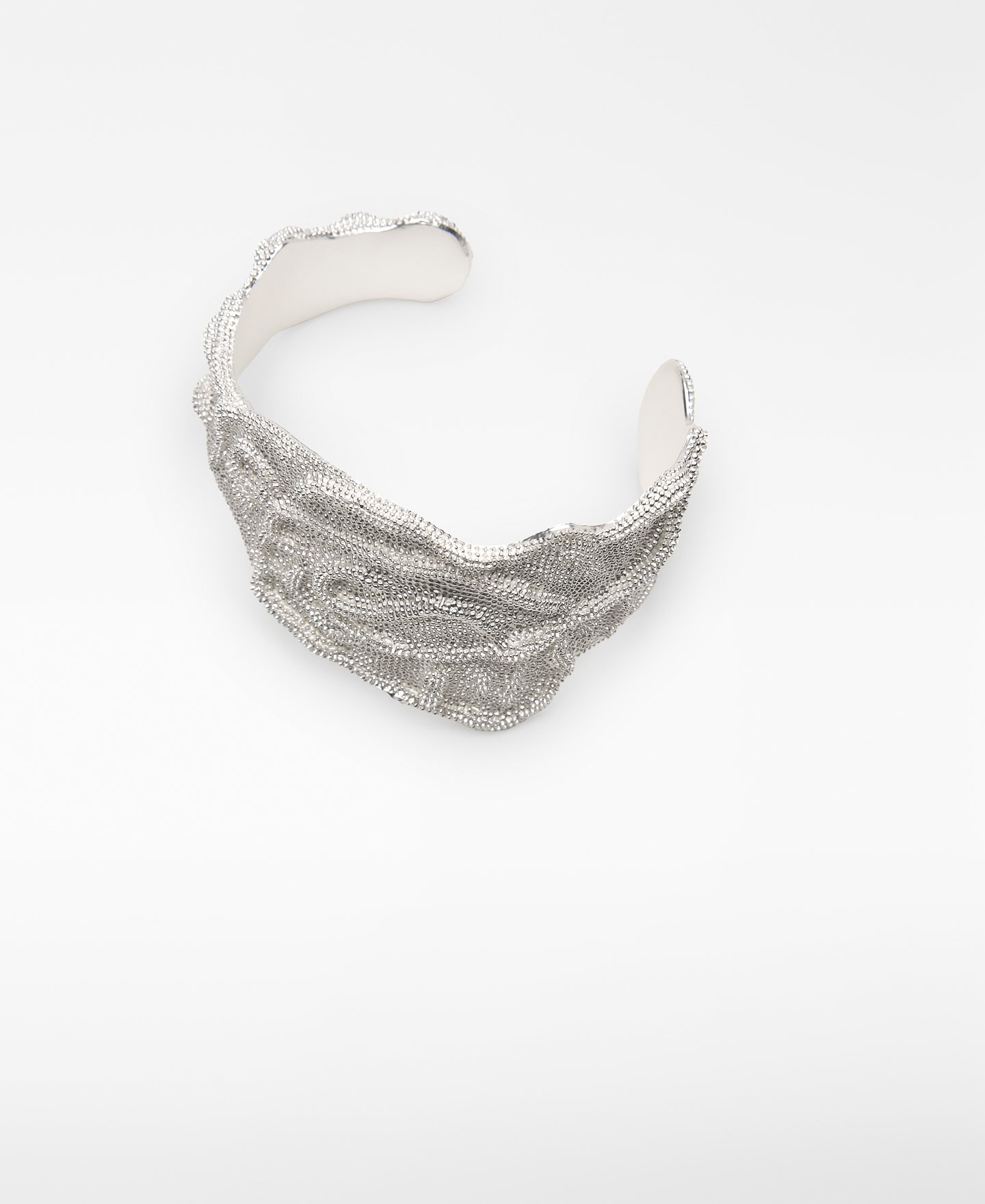 Asymmetric textured bracelet woman image number 2