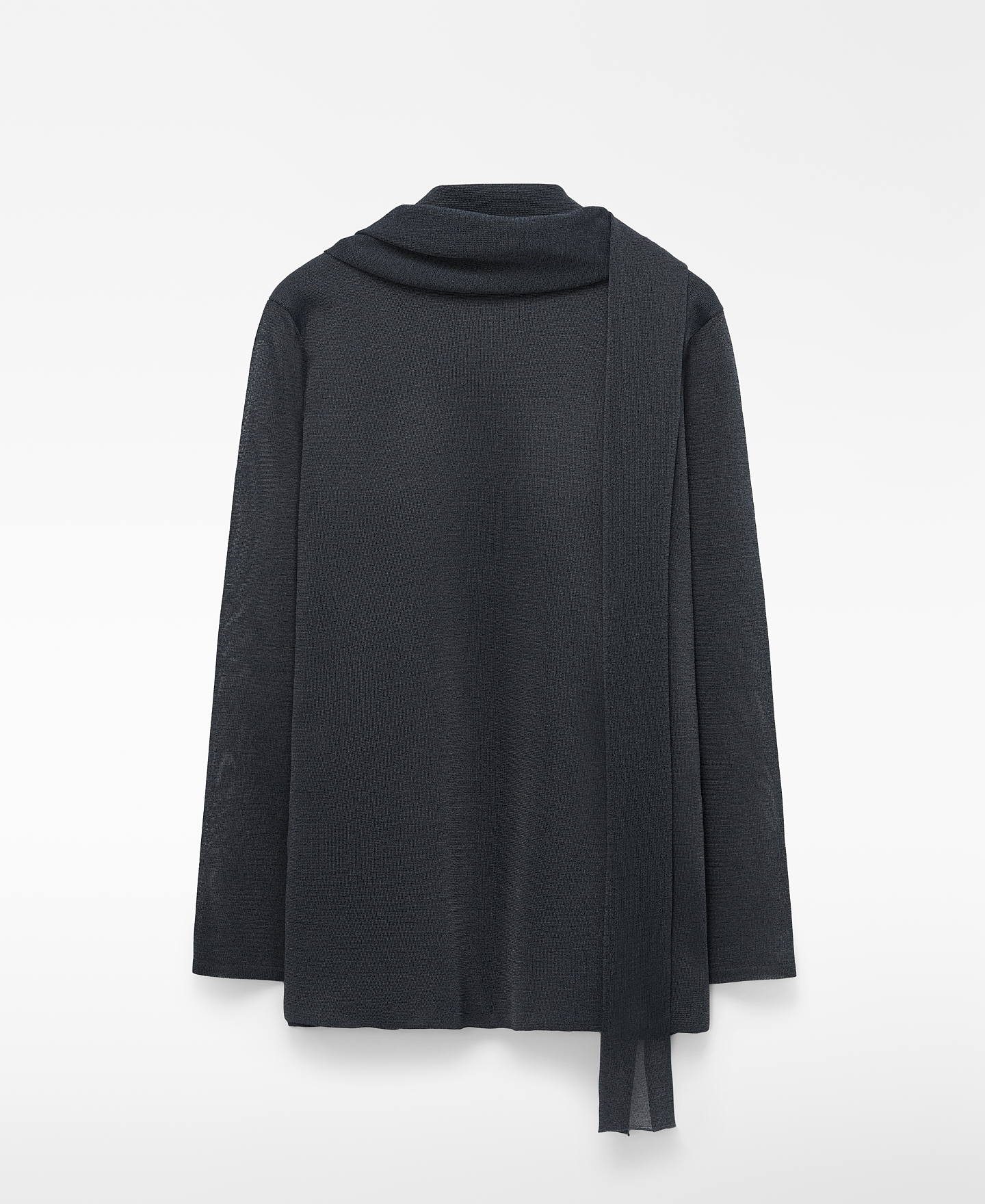 Double-front semi-sheer blazer image number 5