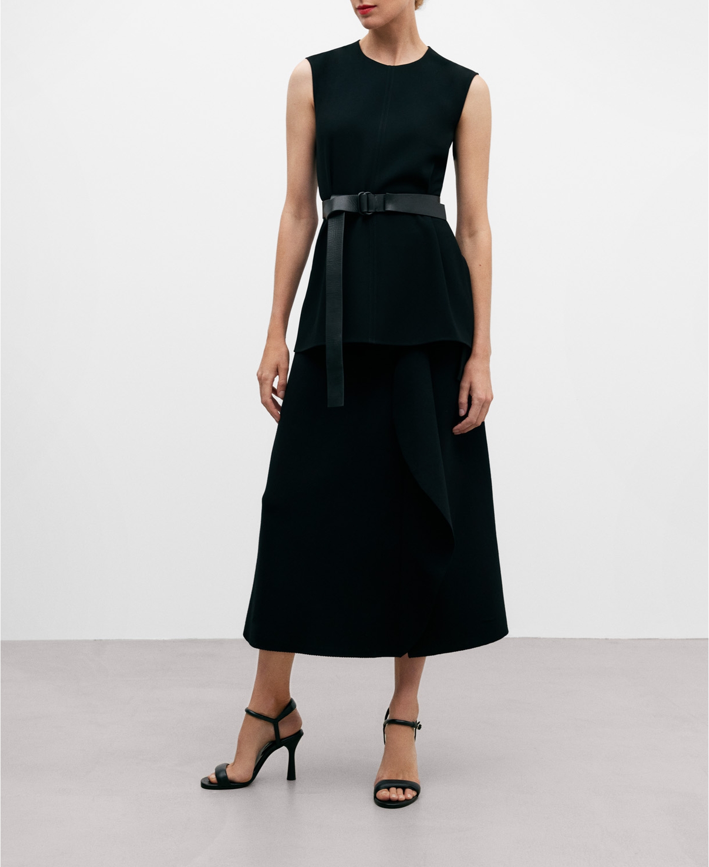 Top noir en polyester femme image number 1