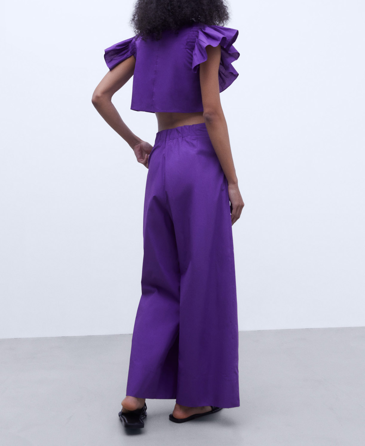 Cotton ruffle effect top image number 2