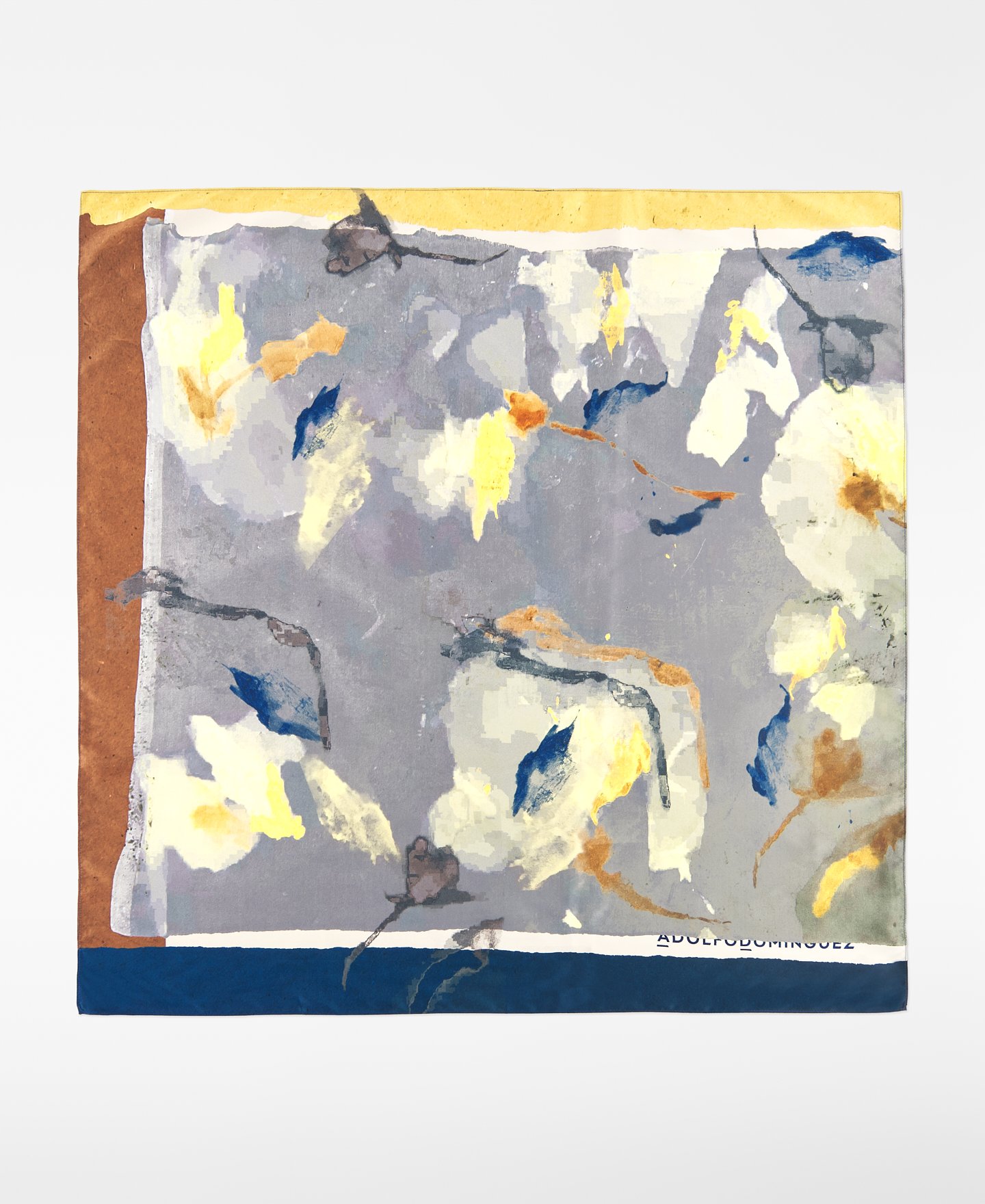 Floral-print square scarf image number 0