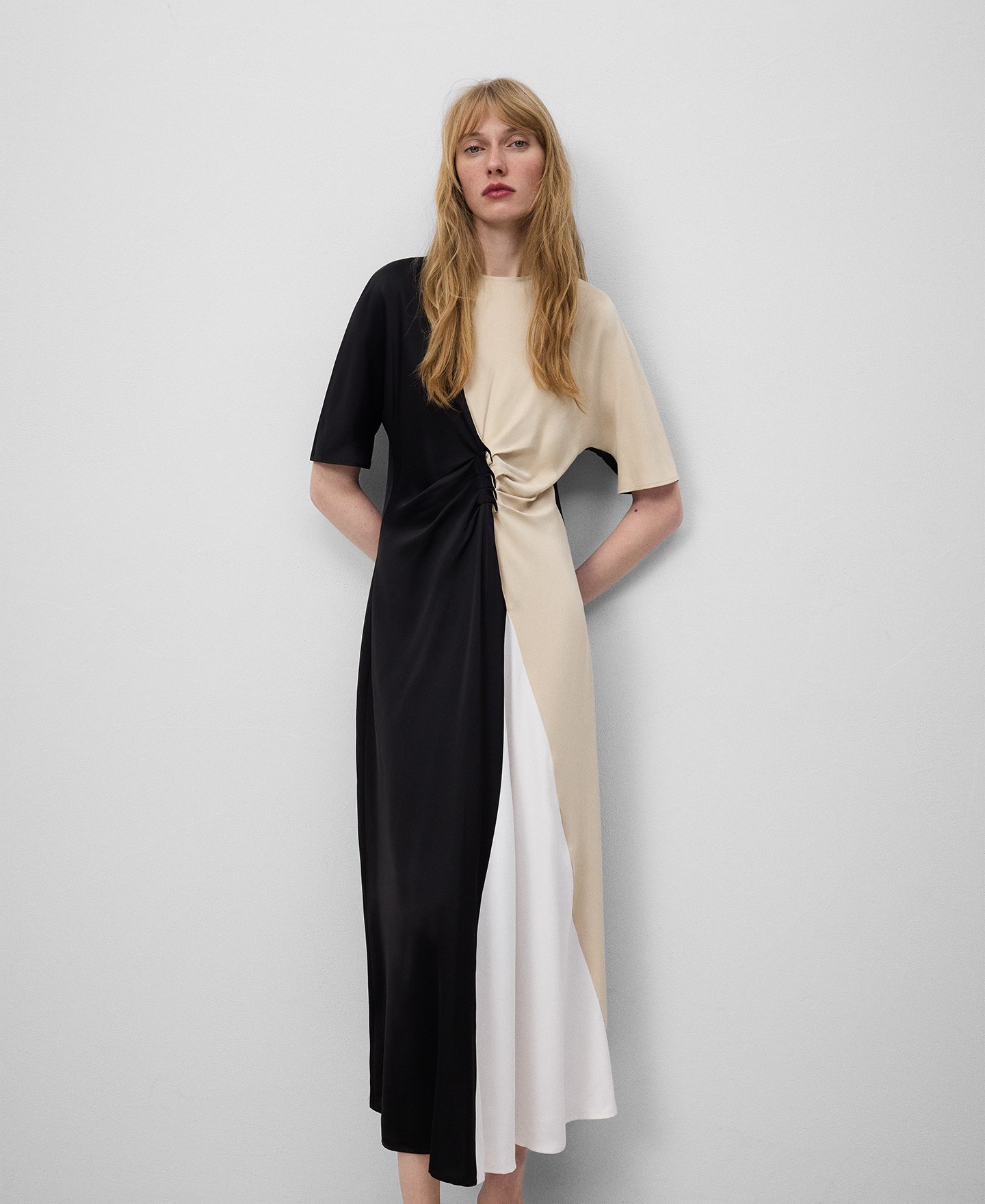 Robe midi tricolore pour femme image number 0