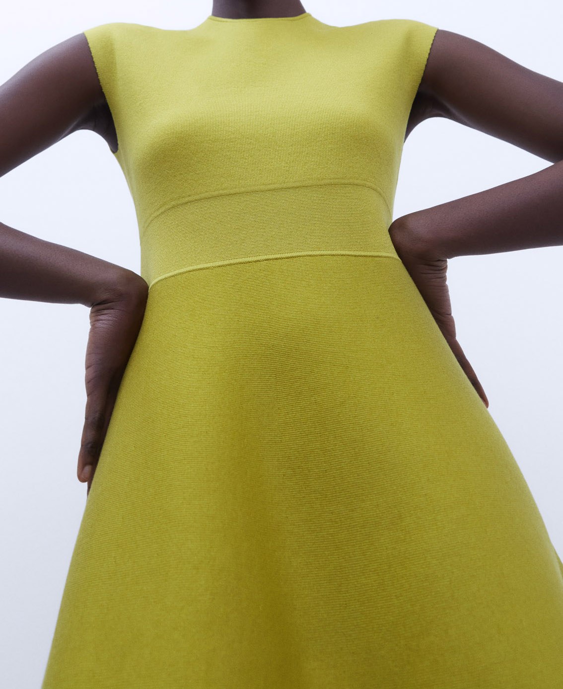 Crew neckline dress image number 3