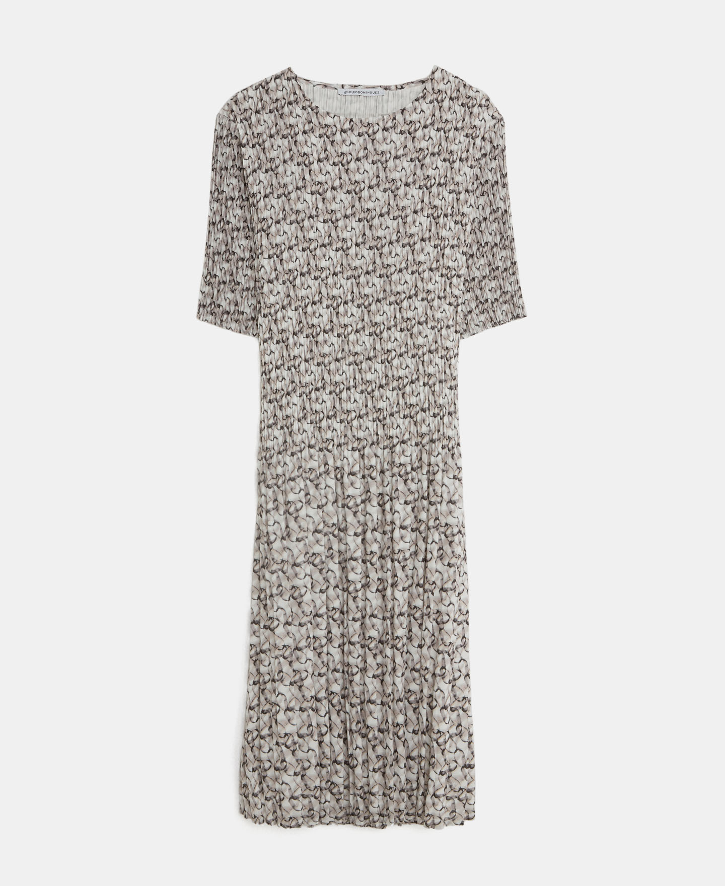 Printed crinkle dress image number 4